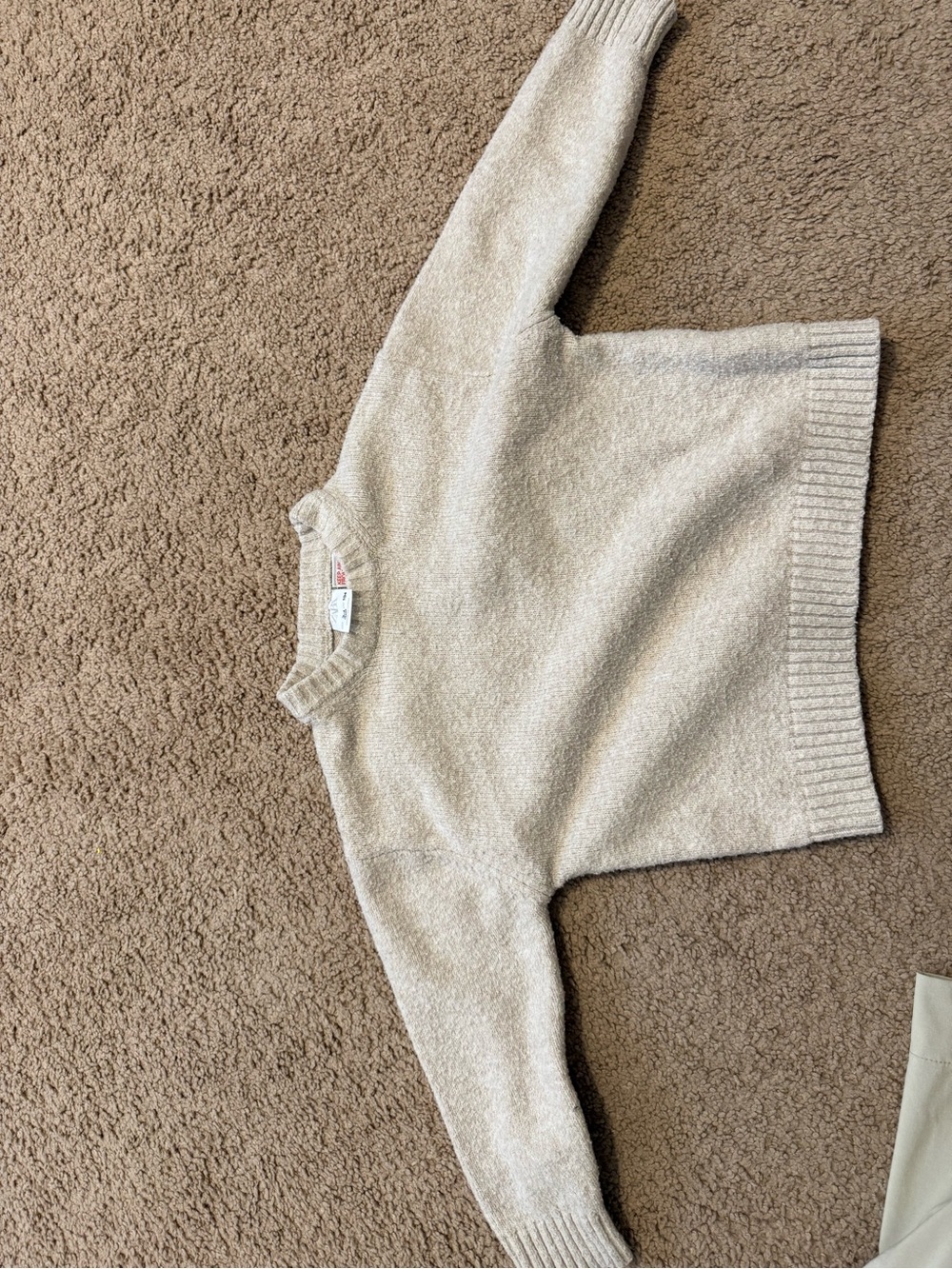 Zara Cream Crewneck Sweater